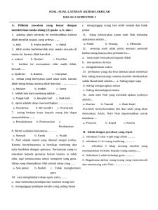 Soal Latihan Akidah Akhlak Kelas 2 PDF