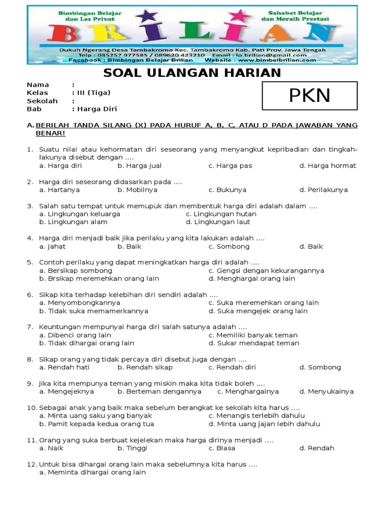 Ayo Cerdas PKn Latihan Soal Seru tentang Norma dan Aturan untuk Kelas 3 SD