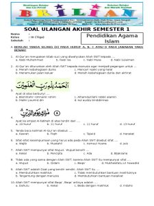 Soal Uas Pai Kelas 3 Semester 1 Kurikulum 2013 Dalchaebi