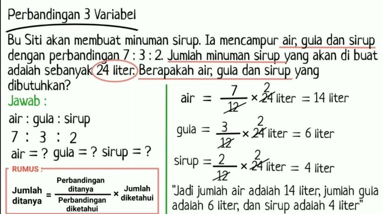 Ternyata Begini Soal Perbandingan 3 Variabel Kelas 6 di 2026 yang Jarang Diketahui