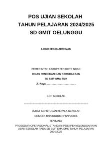 POS Ujian Sekolah 2024 2025 SD SMP SMA PDF