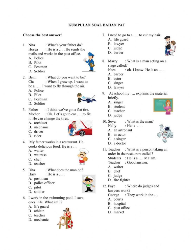 Wajib Tahu! 5 Lembar Kerja Latihan Soal Bahasa Inggris Kelas 3 Semester 2 Siap Cetak