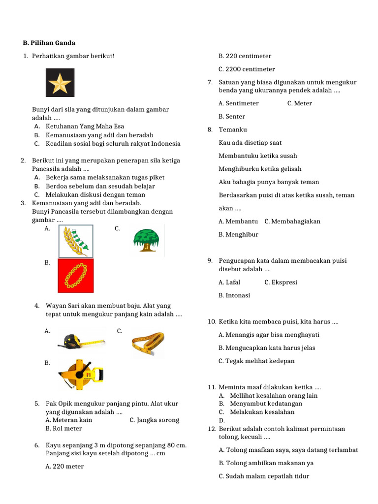 Soal Tema 5 Kelas 2 Dewayu Desi Setor PDF