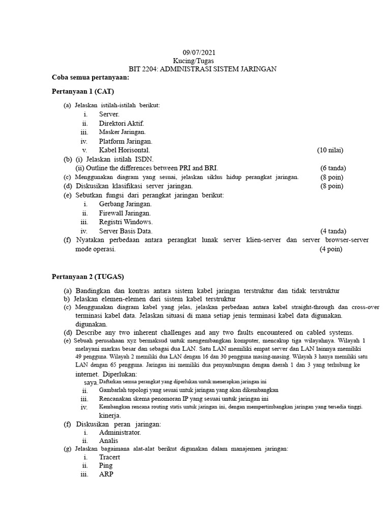 Panduan Administrasi Sistem Jaringan PDF