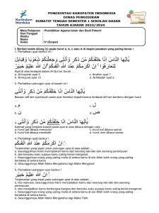 5 Kunci Jawaban Soal Agama Islam Kelas 7 Semester 1 Kurikulum 2013 yang Wajib Diketahui