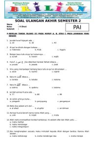 5 Soal PTS PAI Kelas 2 Semester 1 Kurikulum 2013 Paling Sering Muncul, Wajib Tahu!
