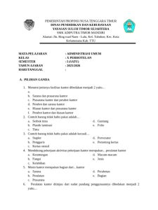 Soal Administrasi Umum Kelas X SMK PDF