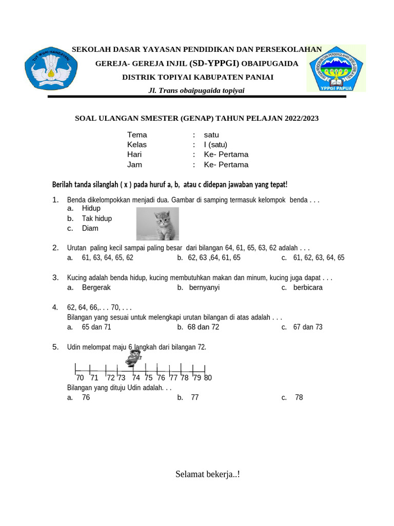 7 Cara Menyusun Contoh Soal SD Kelas Satu Semester 2 yang Terbukti Bikin Anak Makin Pintar