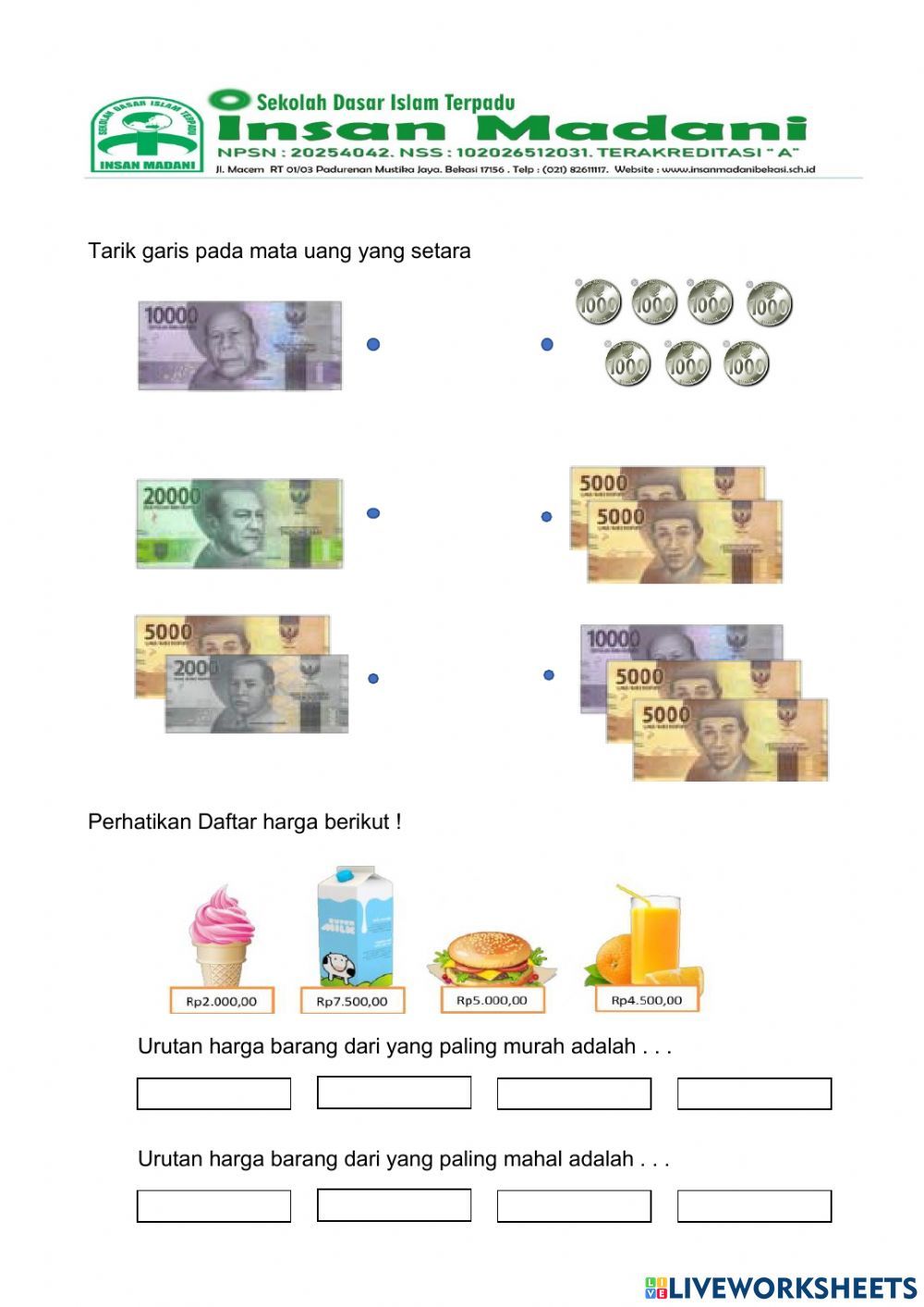 7 Contoh Soal SD Kelas 2 tentang Uang yang Wajib Diketahui Guru Sebelum Terlambat