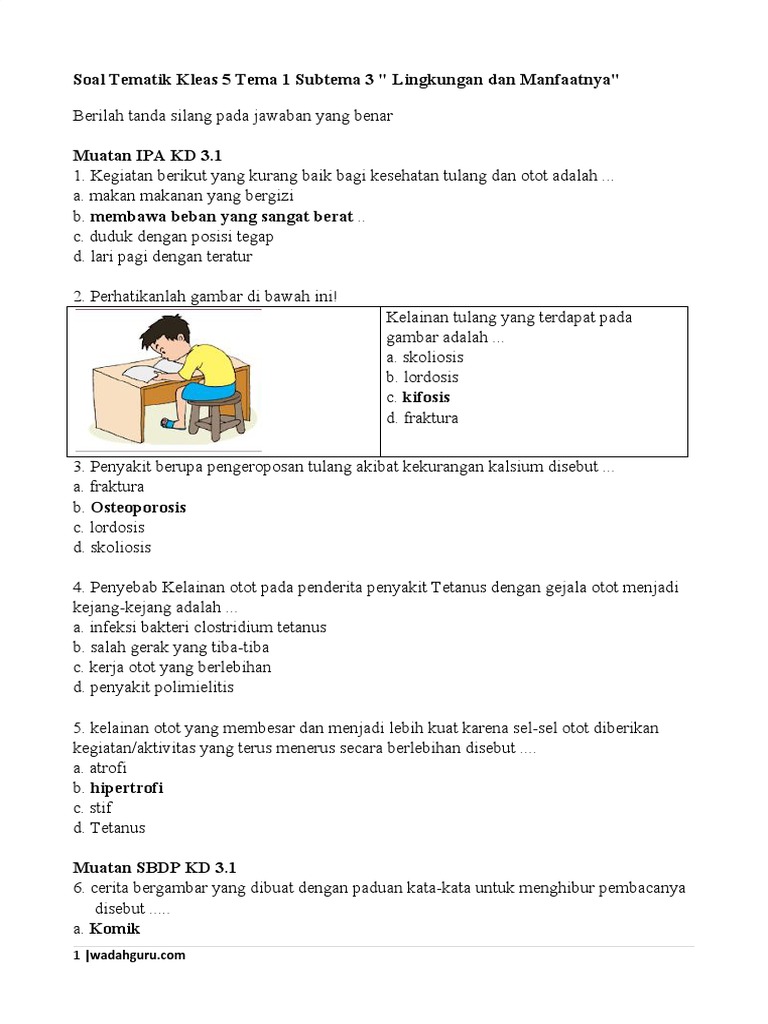 7 Rahasia Contoh Soal Tema 1 Subtema 3 Kelas 5 yang Membuat Anak Pintar Sebelum Ujian