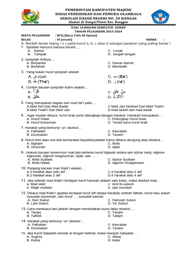 Akhirnya Terungkap: 7 Contoh Soal SD Kelas 6 Semester 2 PDF yang Sering Muncul di Ulangan Bab 1