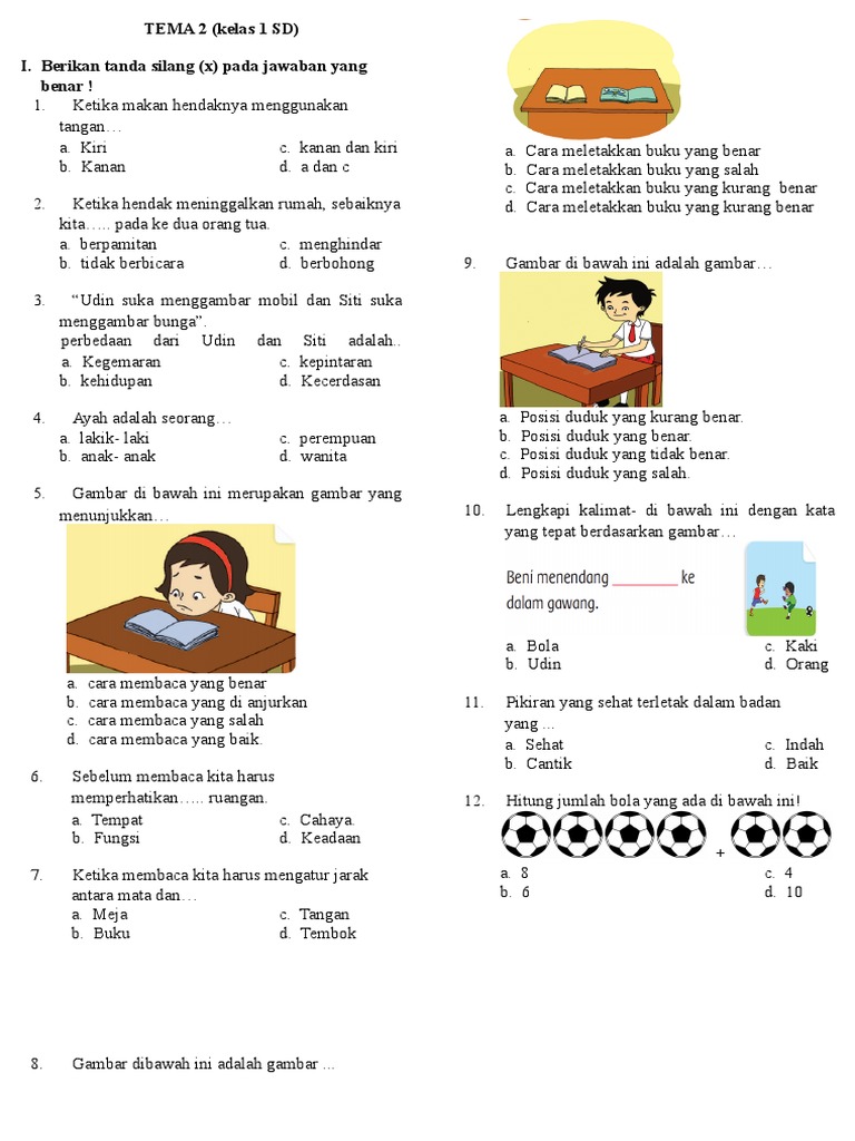 Terbukti 7 Contoh Soal Tema 2 Kelas 1 SD yang Bikin Anak Paham Matematika Sekarang