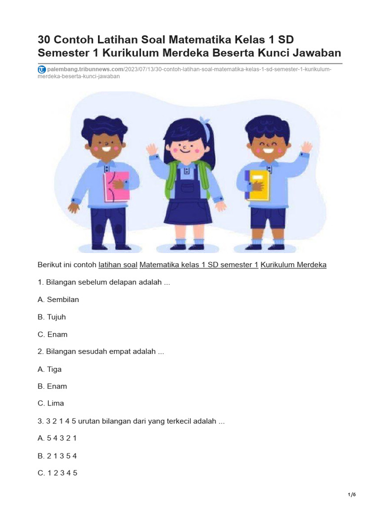 Terbukti Mudah! 7 contoh soal linear kelas 1 yang Bikin Anak Paham Cepat
