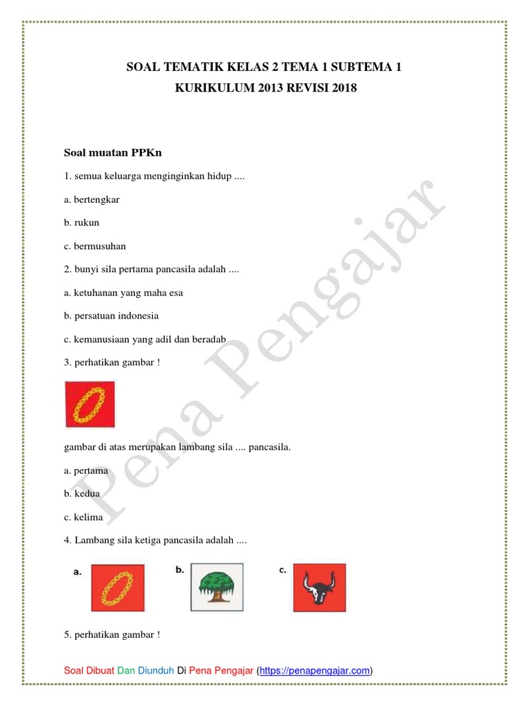 Terbukti Mudah! contoh soal tema 1 subtema 1 pembelajaran 1 kelas 2 Bikin Anak Paham Cepat