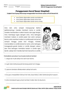 contoh soal mencari kesimpulan paragraf sd kelas 2