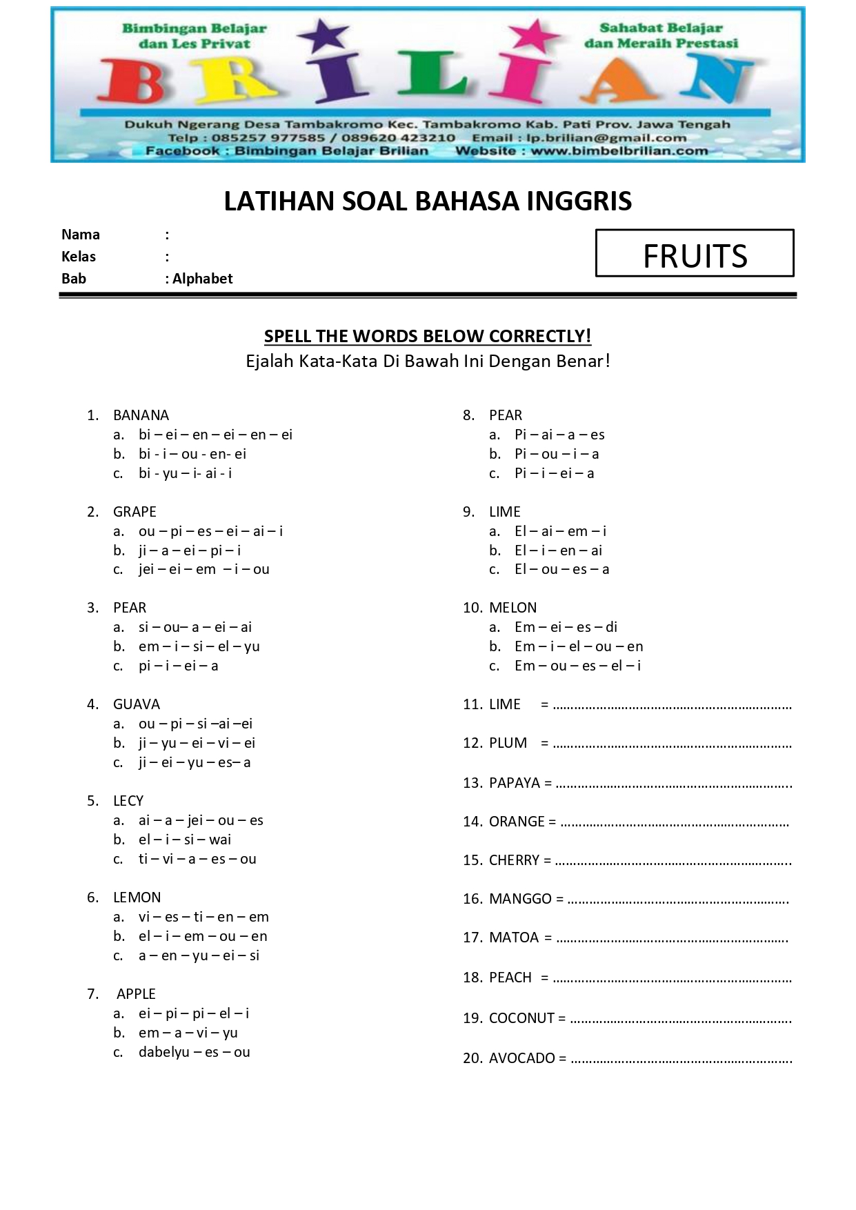 7 Rahasia Contoh Soal Lomba Spelling Bee Kelas 1 SD yang Wajib Diketahui Sebelum Ujian