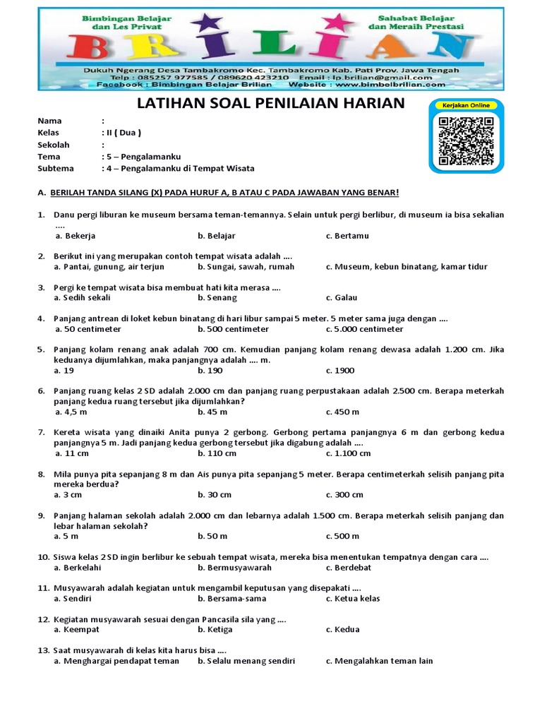 Terbukti 7 Tips Menguasai contoh soal kelas 2 tema 5 subtema 4brilian Sebelum Ujian Datang