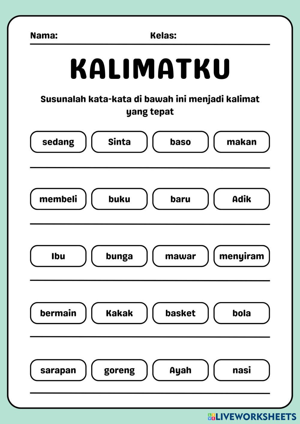 5 Contoh Soal Menyusun Kalimat Kelas 3 SD yang Wajib Tahu Agar Anak Makin Pintar 5 Contoh Soal Menyusun Kalimat Kelas 3 SD yang Wajib Tahu Agar Anak Makin Pintar