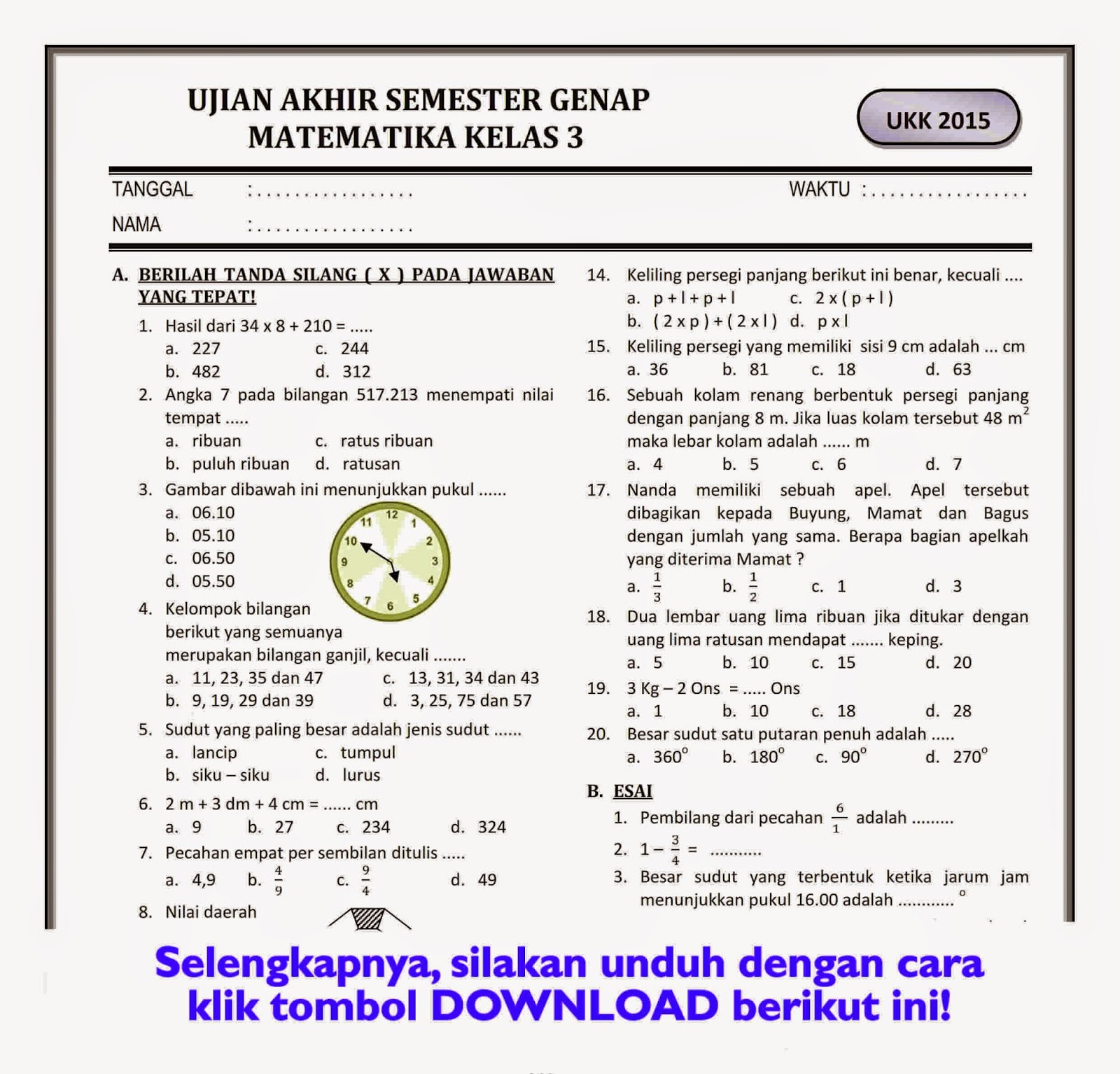 Rahasia Lolos Ujian dengan Contoh Soal Ujian Kelas 3 SMP Terbaru Tahun Ini