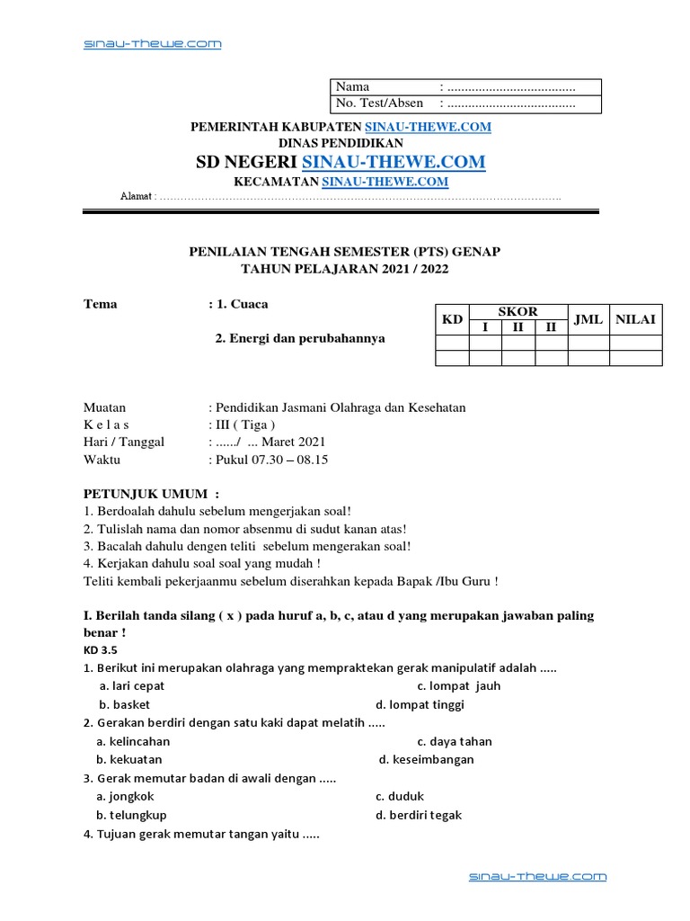 Rahasia Lulus Nilai Sempurna dengan Latihan soal pts semester 2 kelas 3 Terbaru