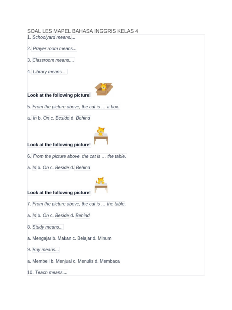 Rahasia Lulus Ujian Lewat Latihan Soal Essay Bahasa Inggris Kelas 3 Paling Akurat