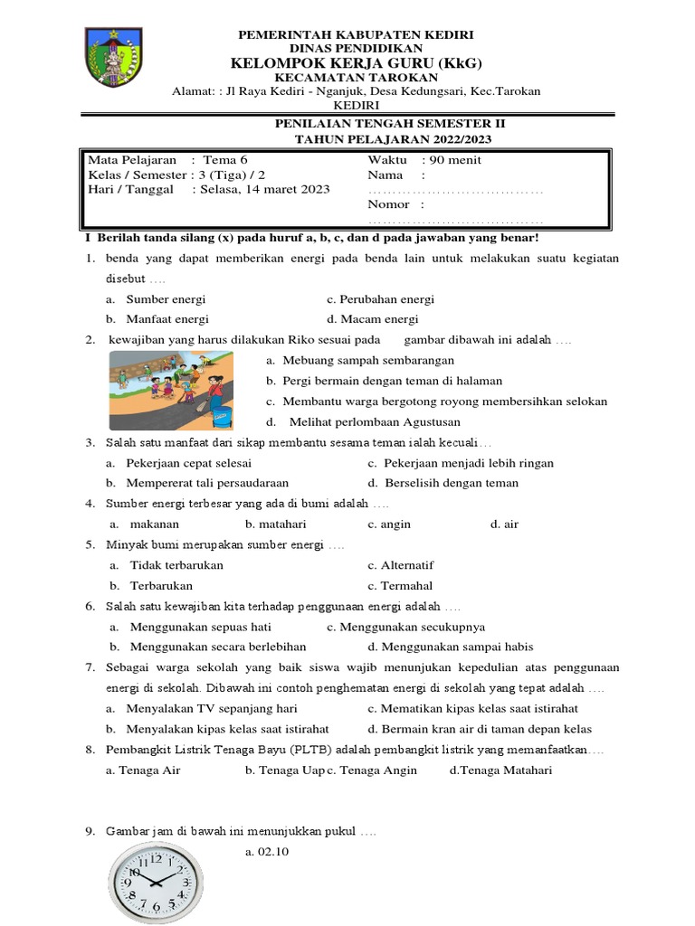 Rahasia Skor Sempurna dengan Latihan Soal PTS Kelas 3 Semester 2 Tema 6 Terbaru