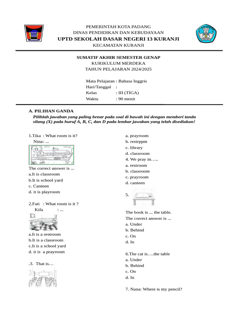 Rahasia Skor Sempurna dengan Latihan soal pat bahasa inggris kelas 3 semester 2 Terbaru