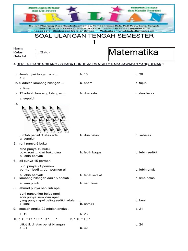Rahasia Skor Tinggi Ternyata Cukup Kuasai Kumpulan Soal UTS Kelas 3 Ini